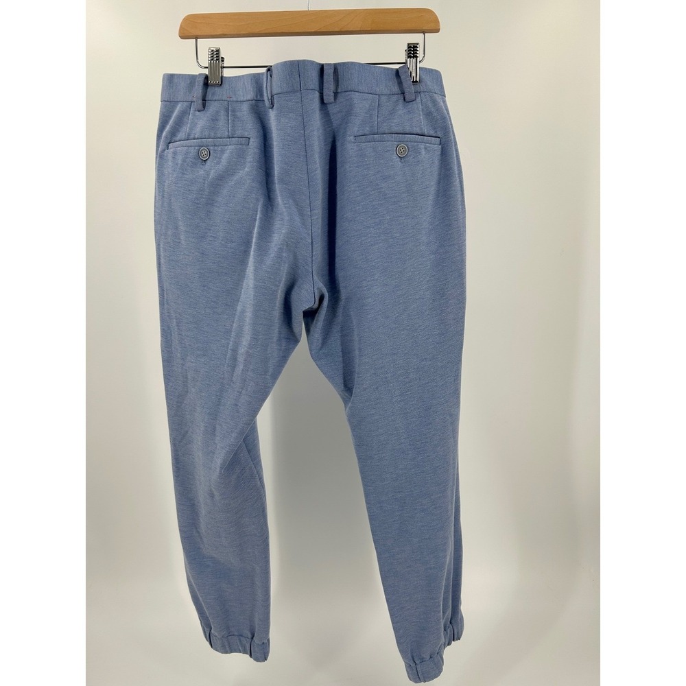 Tallia Mason Fit Blue Heathered Jogger Pants Mens 36x30 Lord & Taylor Stretch - Picture 3 of 11